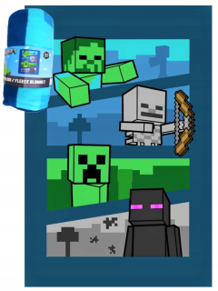 Prikrývka, prehozy na posteľ - Detská prikrývka Minecraft 100x150 prikrývka