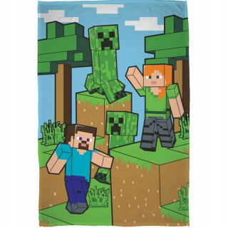 Prikrývka, prehozy na posteľ - Minecraft License Drave 100x150 Fleece