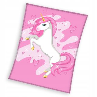 Prikrývka, prehozy na posteľ - Prikrývka pre mládež pre deti 150x200 Unicorn