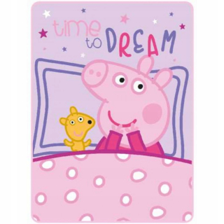 Prikrývka, prehozy na posteľ - Pólová prikrývka 100x140 Peppa Pig