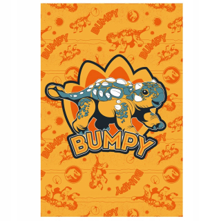 Prikrývka, prehozy na posteľ - Fleece prikrývka 100x150 Dino Stegosaur Kids