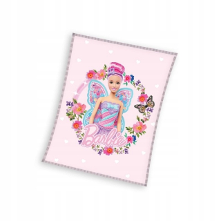 Prikrývka, prehozy na posteľ - Barbie 110x140 cm fleece prikrývka