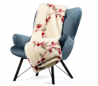 Prikrývka, prehozy na posteľ - Vlnená prikrývka 160x200 Európske merino