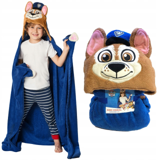 Prikrývka, prehozy na posteľ - Fleece Deaktet Patrol Chase s kapucňou 110x140 cm