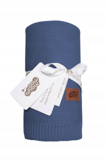 Prikrývka, prehozy na posteľ - Maya Moo 80x100 Denim bambusová prikrývka