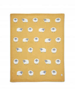 Prikrývka, prehozy na posteľ - Mamas & Papas prikrývka 80 x 100 cm odtiene žltej a zlata