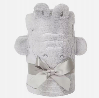 Prikrývka, prehozy na posteľ - Set - prikrývka + maskot darček béžový medveď