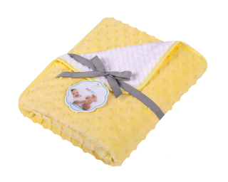 Prikrývka, prehozy na posteľ - Minky prikrývka 90x80 dvojitá kolíska pre kočík