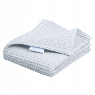 Prikrývka, prehozy na posteľ - Black Waffle Cotton 100x75 Svetlo šedá