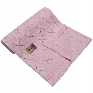 Prikrývka, prehozy na posteľ - Bambusová prikrývka 80x100 prikrývka-11 Pink Eco