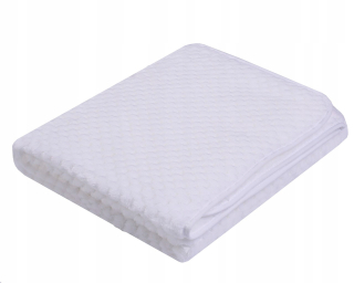 Prikrývka, prehozy na posteľ - Prikrývka prikrývka žltá bavlna 75x95 pletená