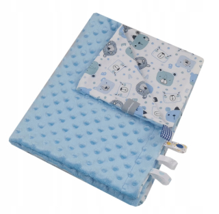 Prikrývka, prehozy na posteľ - Trolley prikrývka, Minky 75x100 Oka Blue