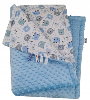 Prikrývka, prehozy na posteľ - Trolley prikrývka, izolovaná Minky 75x100 OKA Blue