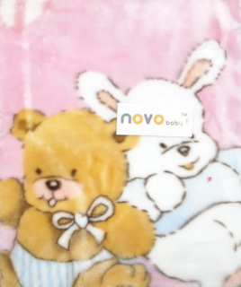 Prikrývka, prehozy na posteľ - Detská prikrývka, odtiene ružovej 110x140