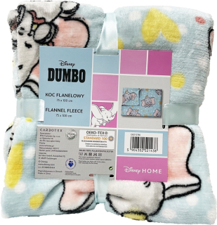 Prikrývka, prehozy na posteľ - Detská prikrývka Disney Dumbo 75x100 cm