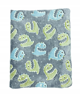 Prikrývka, prehozy na posteľ - Plysové stvorenie svieti v tme 130x155