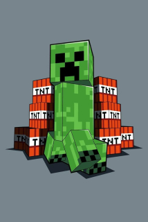 Prikrývka, prehozy na posteľ - Fleece prikrývka 100x150 Minecraft TNT Child Plaid