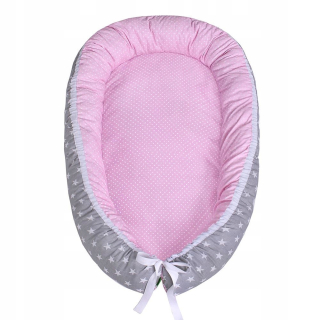 Hniezdo pre bábätko - Detský kokón dvojitý -Lando Pink