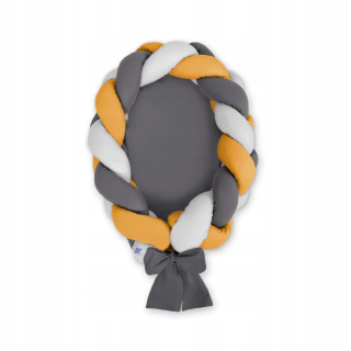 Hniezdo pre bábätko - Cocoon Socket Playpen Minky bavlna 80x45 svetlo hnedá