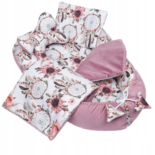 Hniezdo pre bábätko - Cocoon Baby Set 5in1 Velvet Catchers