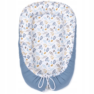 Hniezdo pre bábätko - Cocoon Baby Ortulpter Light Ginkgo Blue