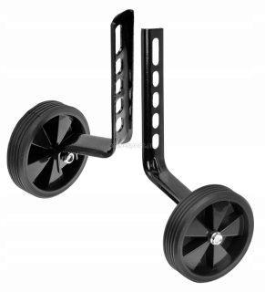 Bočné kolesá pre detské bicykle 12 16 20 blk