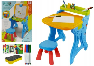 Farebné stolové kreslenie stôl s pastely