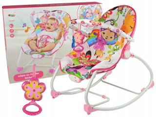 CRADLE ROCKER SEAT CHOAD 2IN1 Ružový kvet