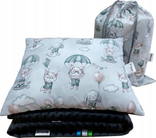Prikrývka, prehozy na posteľ - Minky 100x135 set s prvkami názvu 4