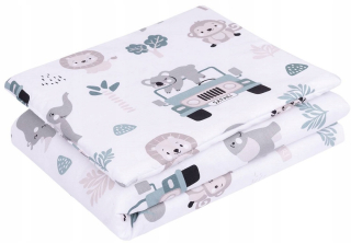 Perinky do kočíka - Sada podstielky pre kočík Cradle Cotton Safari