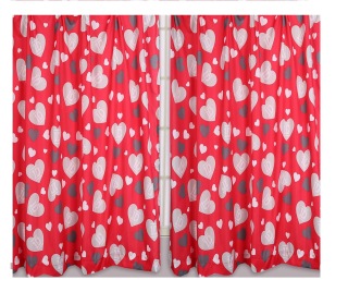 Detské závesy - Villa Curtain pripravená na burgundskej páske 140x270 cm