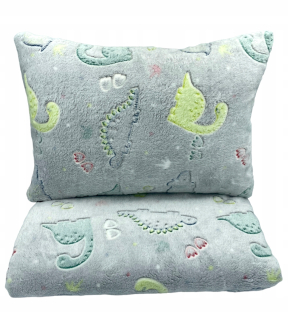 Prikrývka, prehozy na posteľ - Detská súprava Dinosaury 135x180