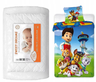 Detský set paplón, vankúš - Posteľná bielizeň pre detskú postieľku 100x135 bavlnené mačiatko