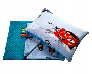 Detský set paplón, vankúš - Minky set deka 120x90 + vankúš 40x60 vzory