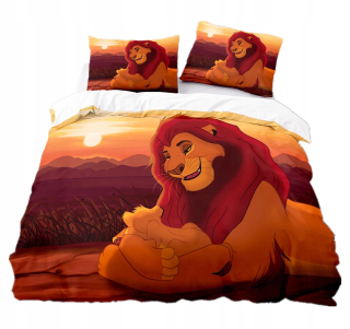 Detský set paplón, vankúš - Sada podstielky detského filmu King Lion 160x200