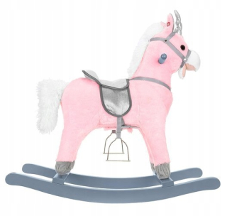 Hojdací kôň 74cm / K9337 Pink-Silver Kruzzzel