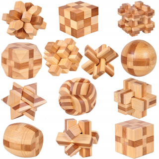 Kong Mingsuo Puzzle Drevené puzzle hra 13pcs