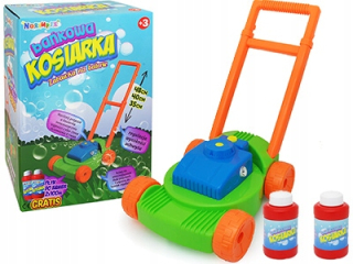 Bubnová kosačka na mydlové bubliny +2 kvapaliny