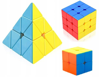 Cube Rubik 2x2x2 3x3x3 pyroaminx kostičky set