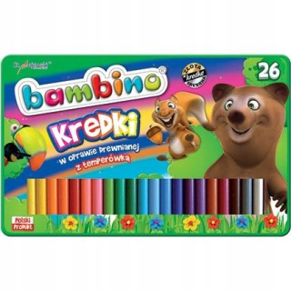 BAMBINO pastelky z kovového dreva, op. 26 farieb