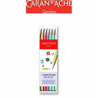 CARAN D'ACHE FASTOLOR METALICKÉ 6 ks