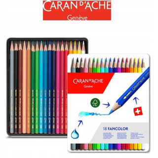 CARAN D'ACHE Fancolor ceruzky v kovovej krabičke 18 str