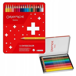 CARAN D'ACHA SWISSCOLOR AQUARELLE CRAYONS 18KS mne