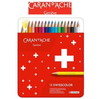 CARAN D'ACHE SWISSCOLOR METAL BOX 18