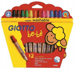 Hrubé pastelky 12 farieb bebe