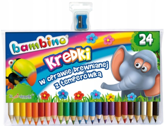 Hrubé ceruzky 24 farieb bambino