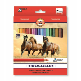KOH-I-NOOR CRAYONS TRIOCOLOR 36 FARBY 3145