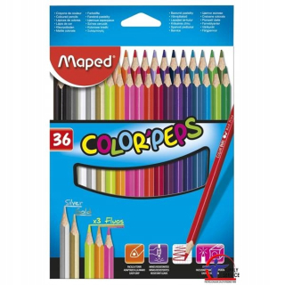 CRAYONS Maped Trojuholníkové Colorpeps 36 Farby 832017