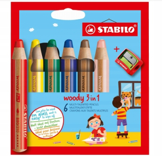 Ceruzky STABILO WOODY 3IN1 6 KUSY + OBCHODNÍKA