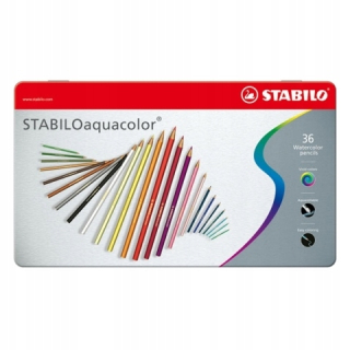 Watercolor Ceruzky Stabilo Aquacolor 36K Kovový puzdro